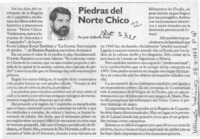 Piedras del norte chico  [artículo] Juan Guillermo Prado.