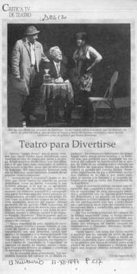 Teatro para divertirse  [artículo] Carola Oyarzún L.