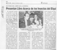 Presentan libro acerca de los insectos del Elqui  [artículo].