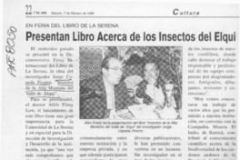 Presentan libro acerca de los insectos del Elqui  [artículo].
