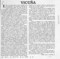 Vicuña  [artículo] Darío de la Fuente D.