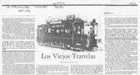 Los viejos tranvías  [artículo] Fernando de la Lastra