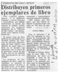 Distribuyen primeros ejemplares de libro  [artículo] Héctor Suazo.