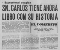 Sn. Carlos tiene ahora libro con su historia