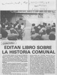 Editan libro sobre la historia comunal