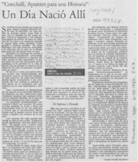 Un día nació allí