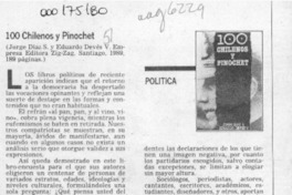 100 chilenos y Pinochet  [artículo] Sonia Quintana.