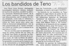 Los bandidos de Teno  [artículo] Franco Mangini.