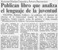 Publican libro que analiza el lenguaje de la juventud