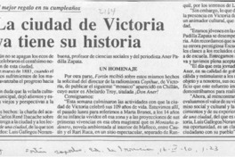 La Ciudad de Victoria ya tiene su historia  [artículo].