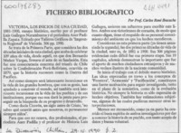Fichero bibliográfico  [artículo] Carlos René Ibacache.