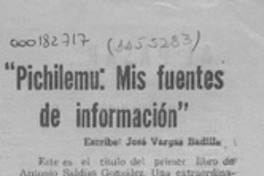 "Pichilemu, mis fuentes de información"