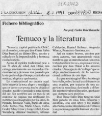 Temuco y la literatura  [artículo] Carlos René Ibacache.