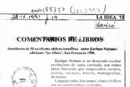 Comentarios de libros  [artículo].