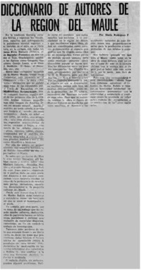 Diccionario de autores de la región del Maule