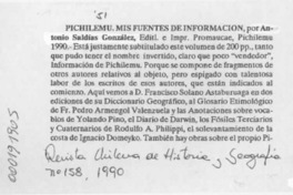 Pichilemu, mis fuentes de información  [artículo] José Rafael Reyes.