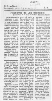 Fisonomía de una fisonomía  [artículo].