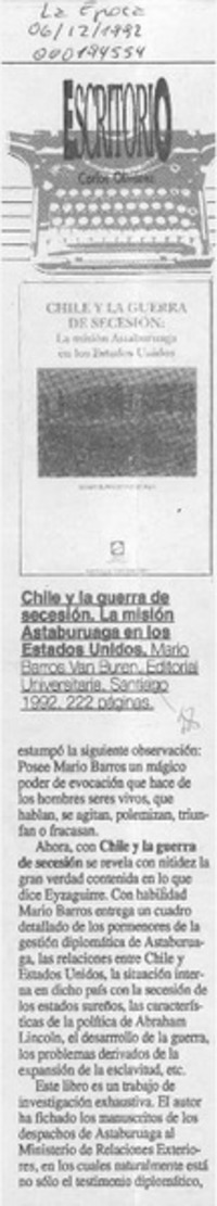 Escritorio  [artículo] Carlos Olivárez.