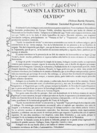 "Aysén, la estación del olvido"  [artículo] Nelson Barría Navarro.