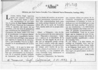 "Alhué"  [artículo] H. R. Cortés.