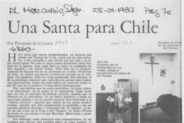 Una santa para Chile