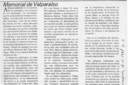 Memorial de Valparaíso  [artículo] Tito Castillo.