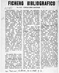 Fichero bibliográfico  [artículo] Carlos René Ibacache.