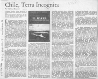 Chile, terra incognita  [artículo] Helmut Brunner.