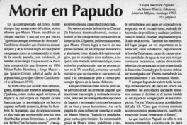 Morir en Papudo  [artículo] C. O.