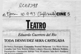 Teatro  [artículo] Eduardo Guerrero del Río.