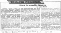 "Historia de un pueblo; Galvarino"