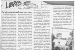 Aculeo, tierra de recuerdos  [artículo] Amparo Pozo.