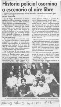 Historia policial osornina a escenario al aire libre  [artículo].