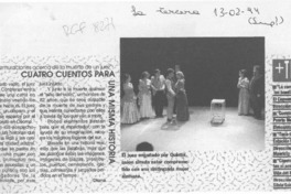 Cuatro cuentos para una misma historia  [artículo] Diona.