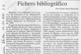 Fichero bibliográfico  [artículo] Carlos René Ibacache.