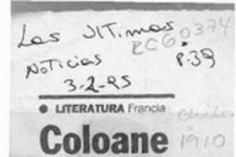 Coloane editado en París  [artículo].