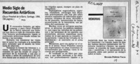 Medio siglo de recuerdos antárticos  [artículo] Hernán Poblete Varas.