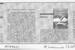 Derecho internacional de la Antártida  [artículo] Mario Tomás Schilling F.