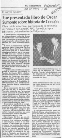 Fue presentado libro de Oscar Sumonte sobre historia de Concón  [artículo].