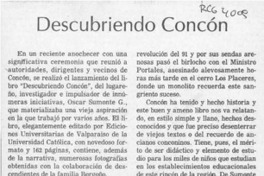 Descubriendo Concón  [artículo] Alfredo Droppelmann Croharé.