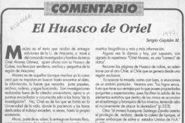 El Huasco de Oriel  [artículo] Sergio Gaytán M.