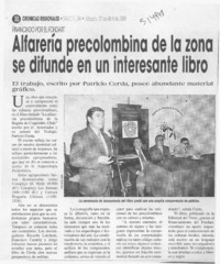 Alfafería precolombina de la zona se difunde en un interesante libro  [artículo]