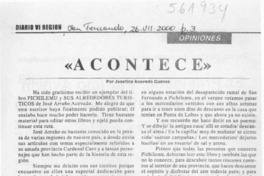 "Acontece"  [artículo] Josefina Acevedo Cuevas