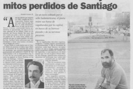 Libro rescata historias y mitos perdidos de Santiago