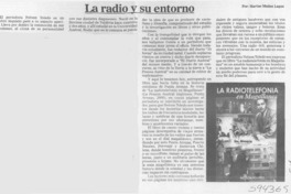 La radio y su entorno  [artículo] Marino Muñoz Lagos