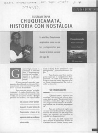 Chuquicamata, historia con nostalgia  [artículo]