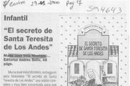 "El secreto de Santa Teresita de Los Andes"  [artículo]