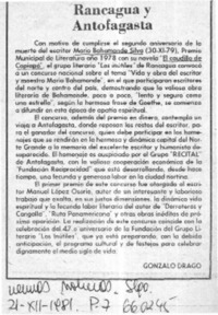 Rancagua y Antofagasta  [artículo] Gonzalo Drago.