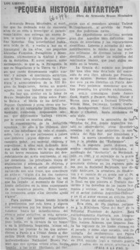 Pequeña historia antártica".  [artículo]