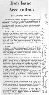 Don Isaac Arce íntimo